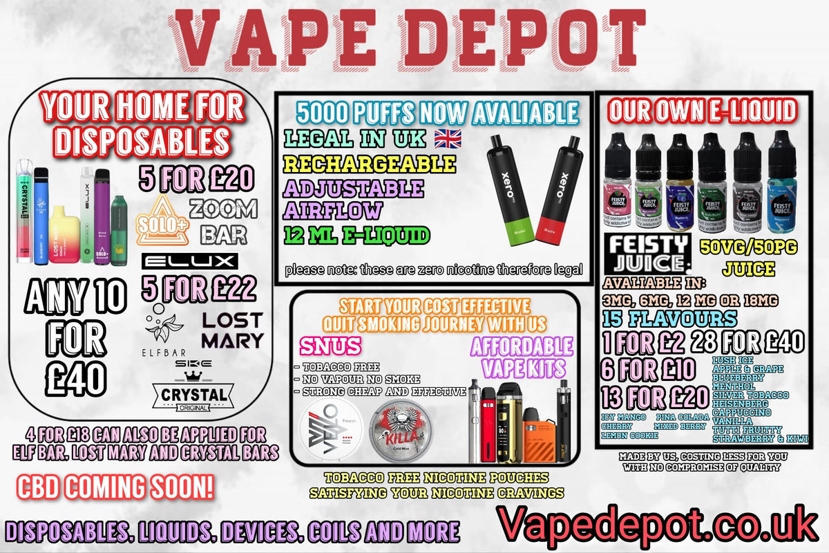 Vape Depot | Disposables, E-Cigs, Liquids and more! | Vape Depot