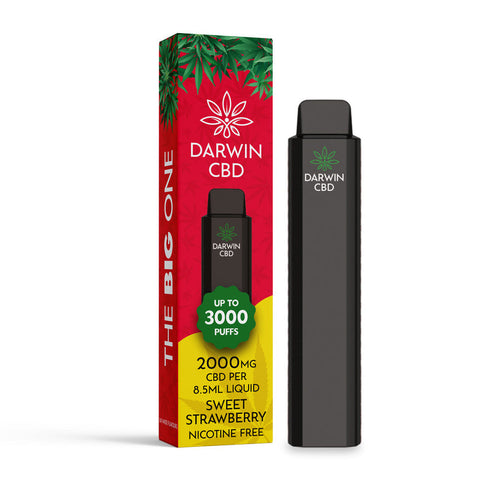 Sweet Strawberry 2000mg Darwin CBD 3000 Puffs vape disposable